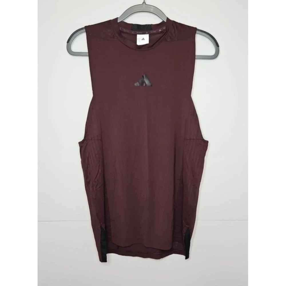 Adidas Mens Maroon ClimaCool Sleeveless Training Tank Top Size Medium‎ NWT